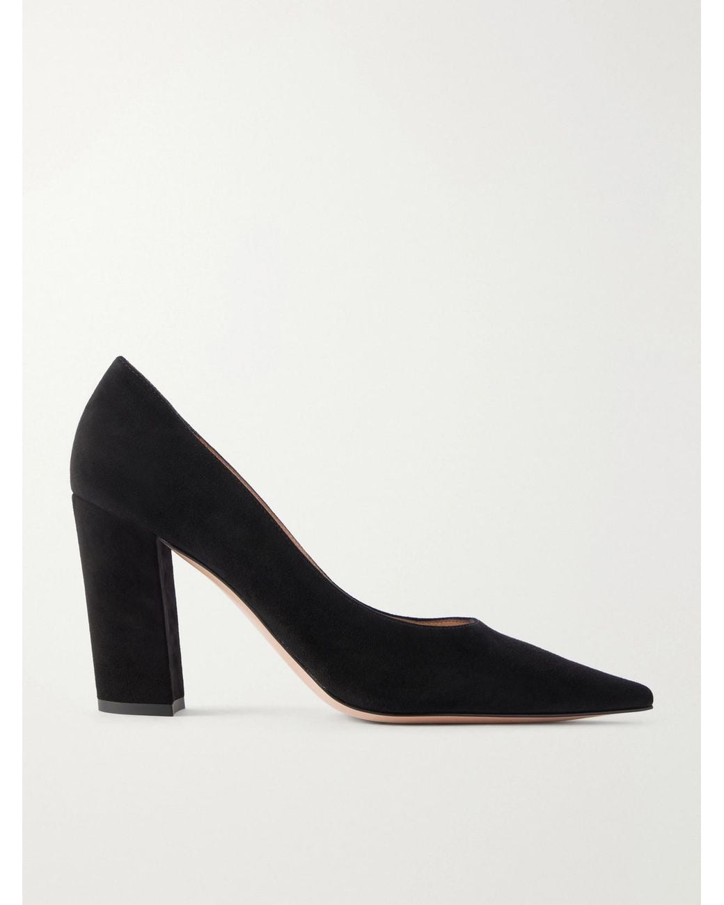 Gianvito Rossi Black Piper 85 Suede Pumps