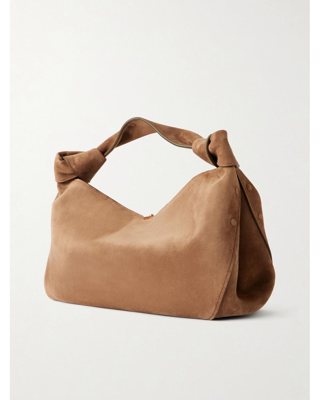 Gabriela Hearst Brown Antonia Small Suede Shoulder Bag