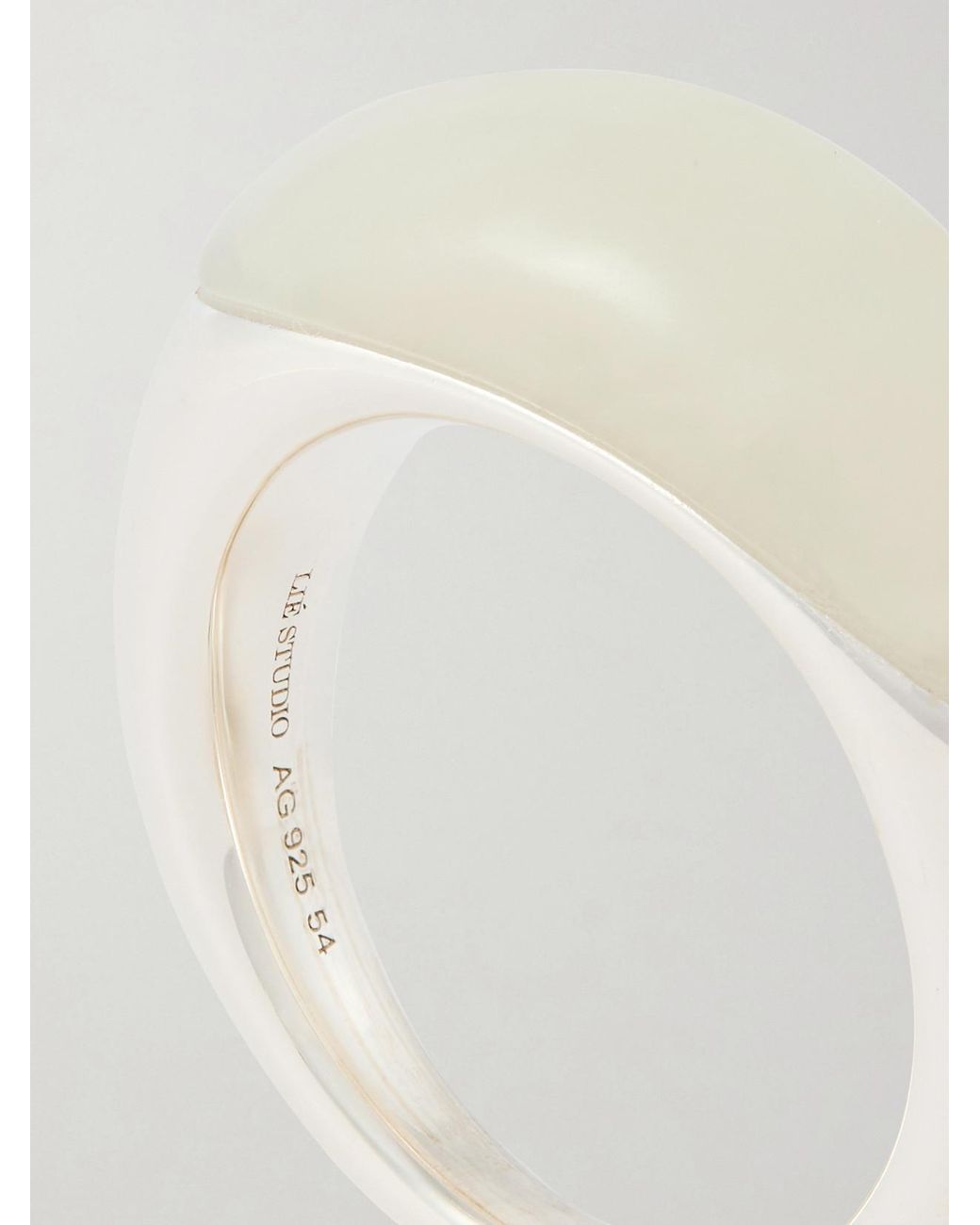 LIE STUDIO White Beatrice And Serpentine Ring