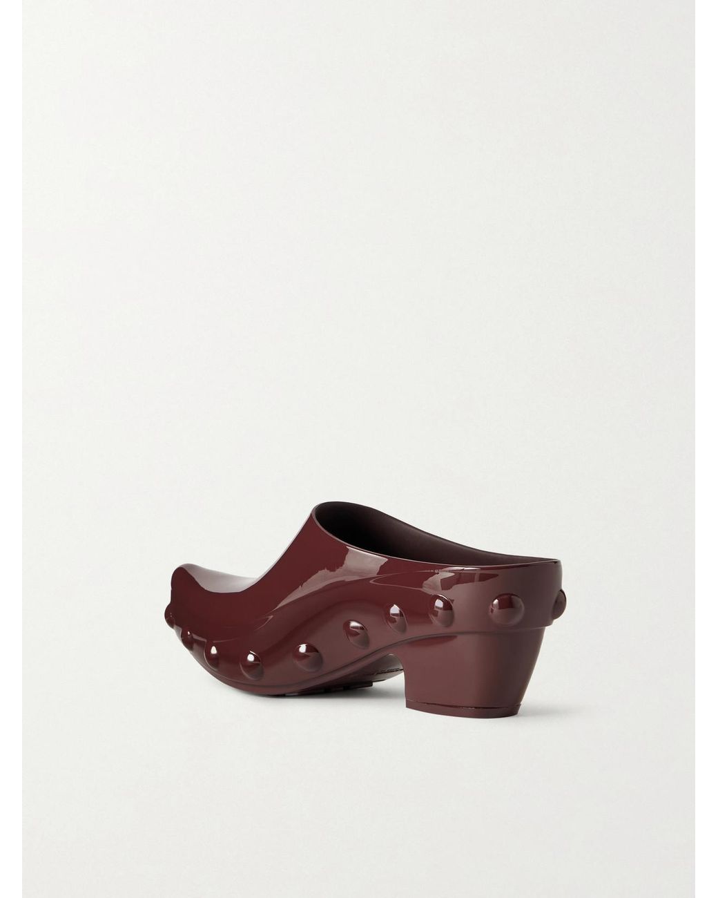 Bottega Veneta Brown Gondola Studded Rubber Mules