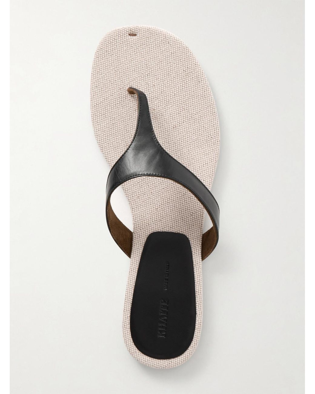 Khaite Green Archer Leather Sandals