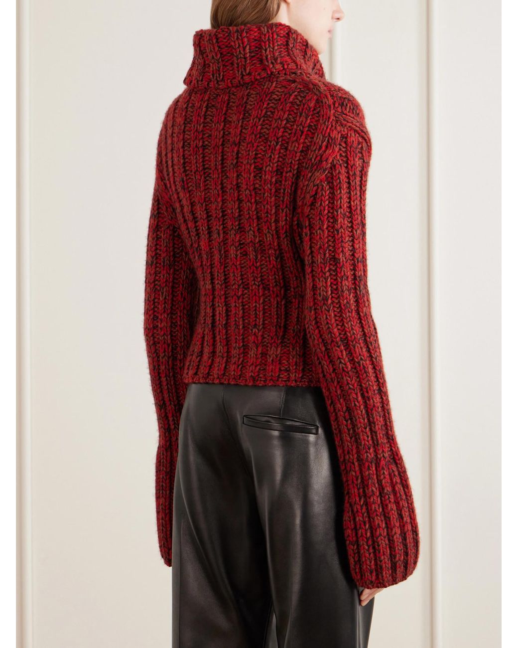Khaite Red Kelly Knitted Cashmere Sweater