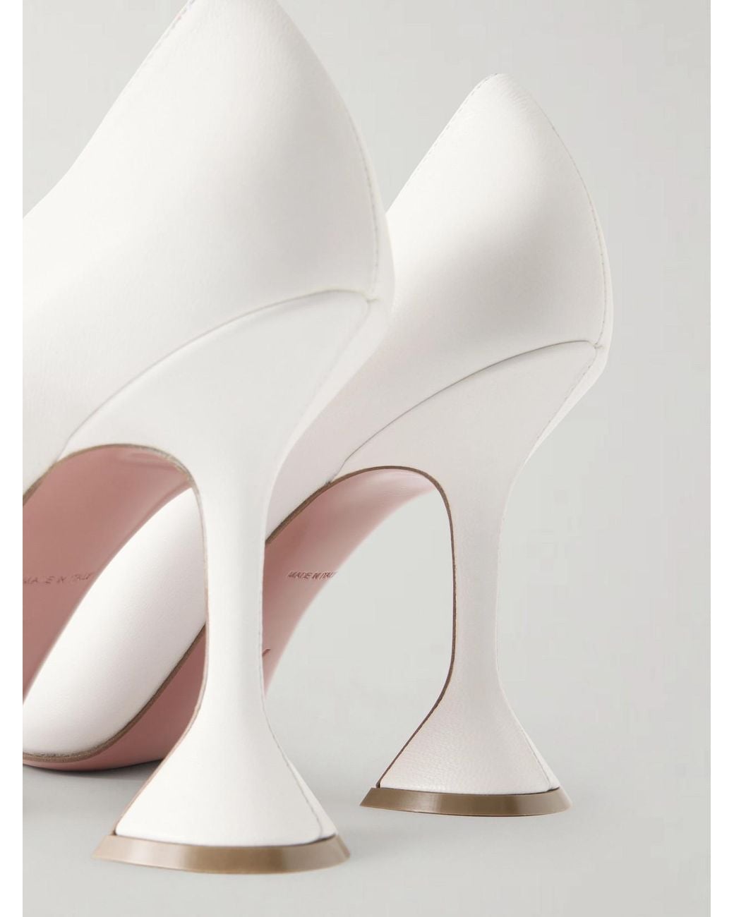 AMINA MUADDI White Ami 95 Leather Pumps