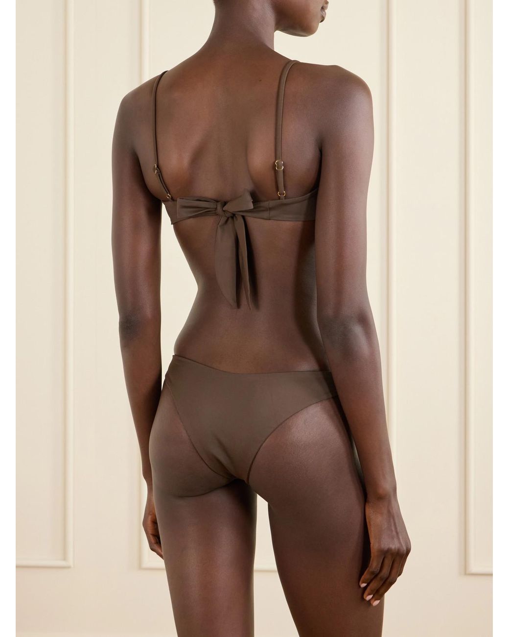 Away That Day Natural Cabo Verde Embellished Bikini Briefs