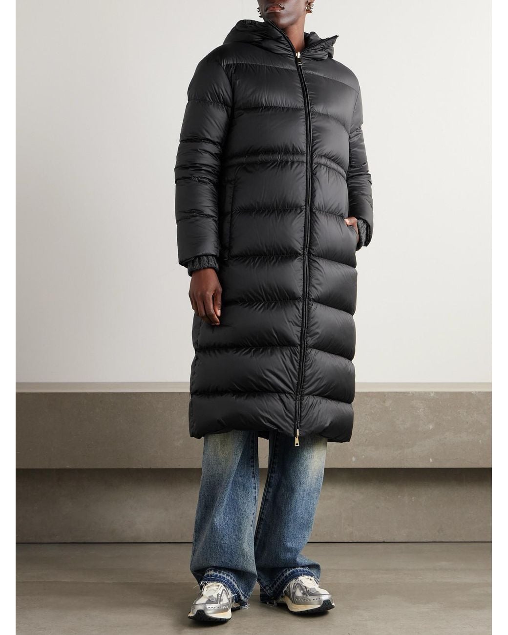 Moncler Black Boulogne Reversible Hooded Quilted Down Coat