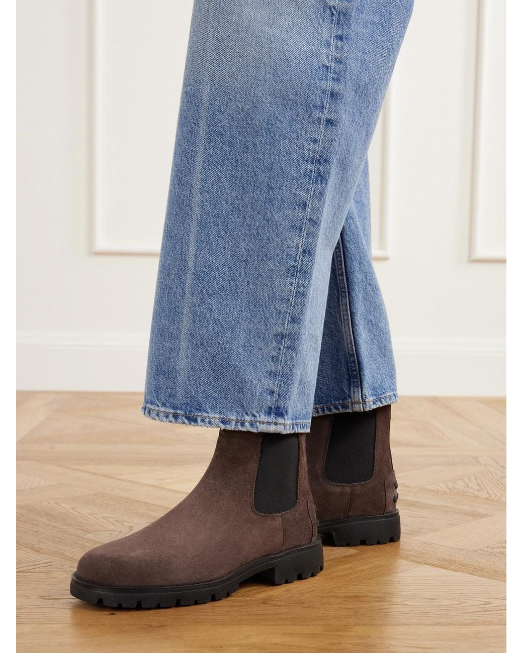Tod's Brown Gomma Suede Ankle Boots