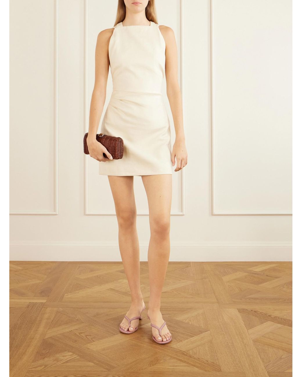 Sir Natural Thora Open-Back Linen Mini Dress