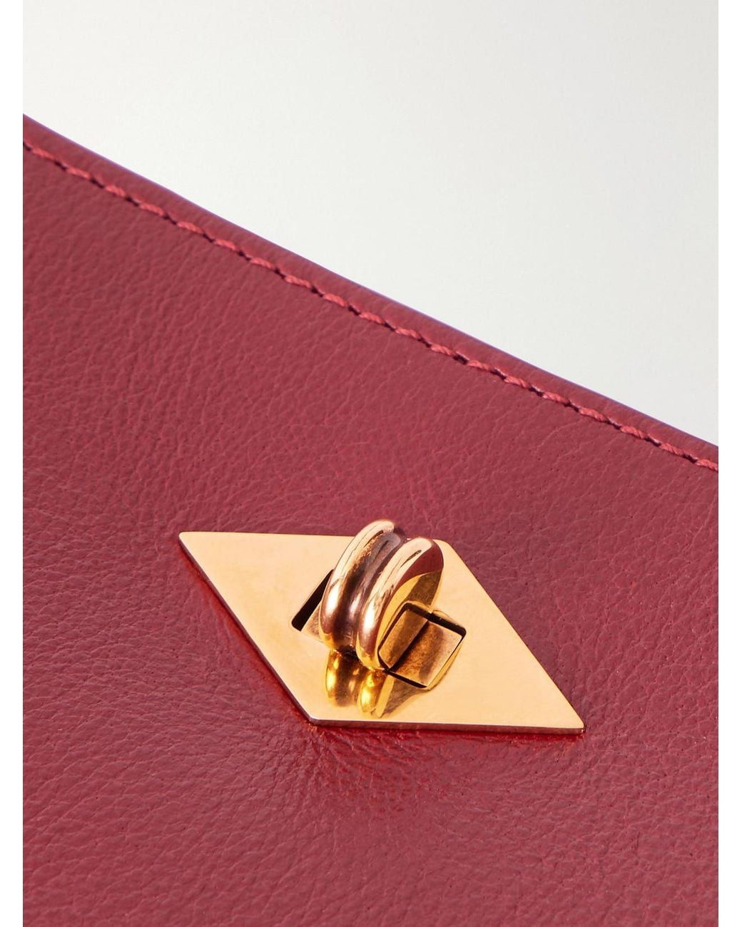 Metier Red Leather Clutch