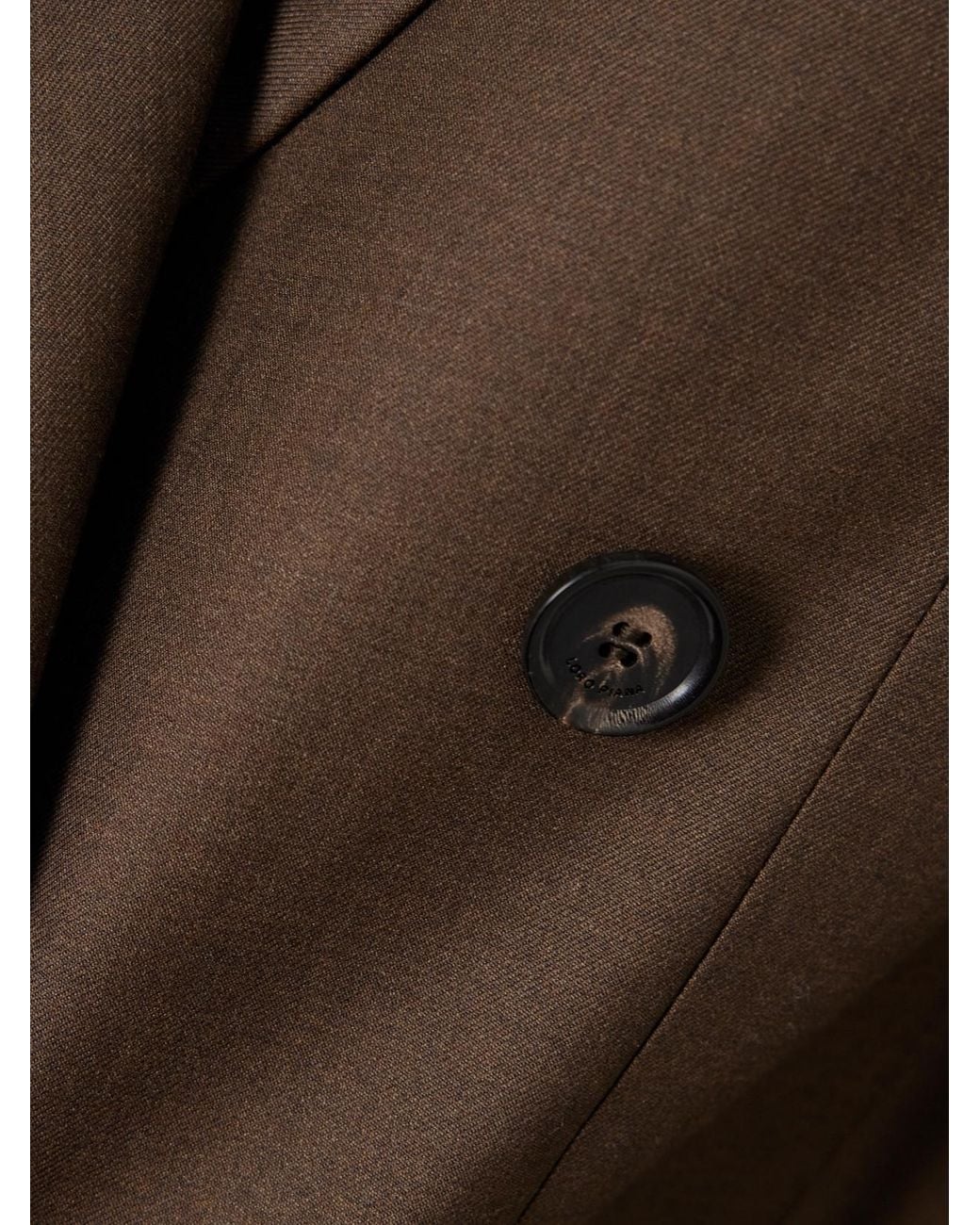 Loro Piana Brown Oversized Double-Breasted Virgin Wool Blazer