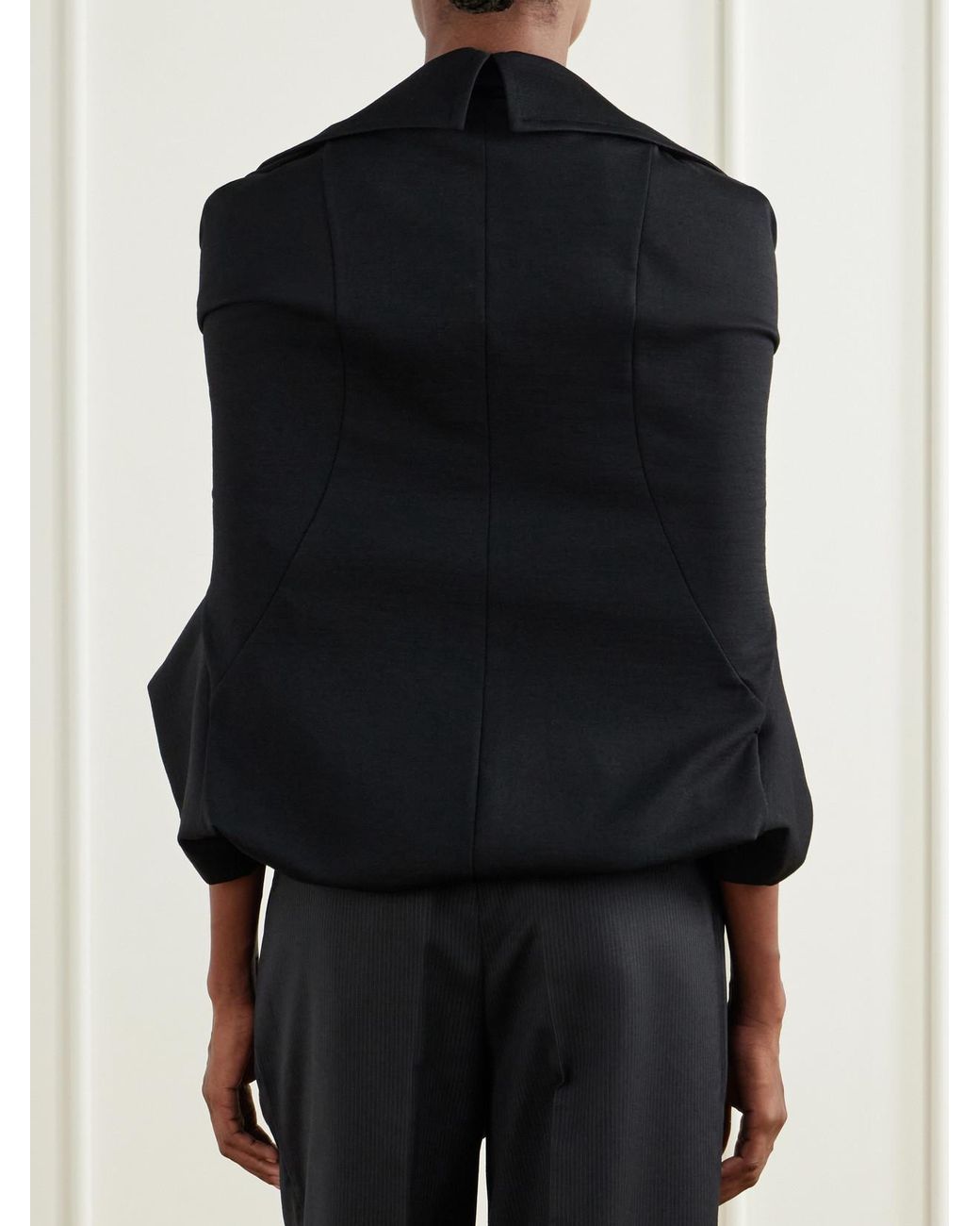 Junya Watanabe Black Wool-Blend Blouse