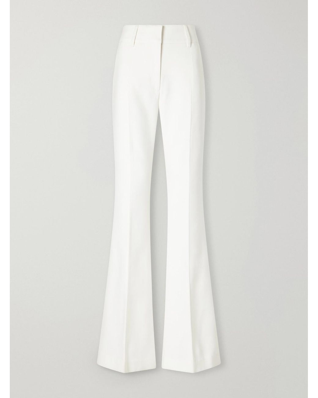 Gabriela Hearst White Rhein Paneled Cotton And Linen-Blend Woven Flared Pants