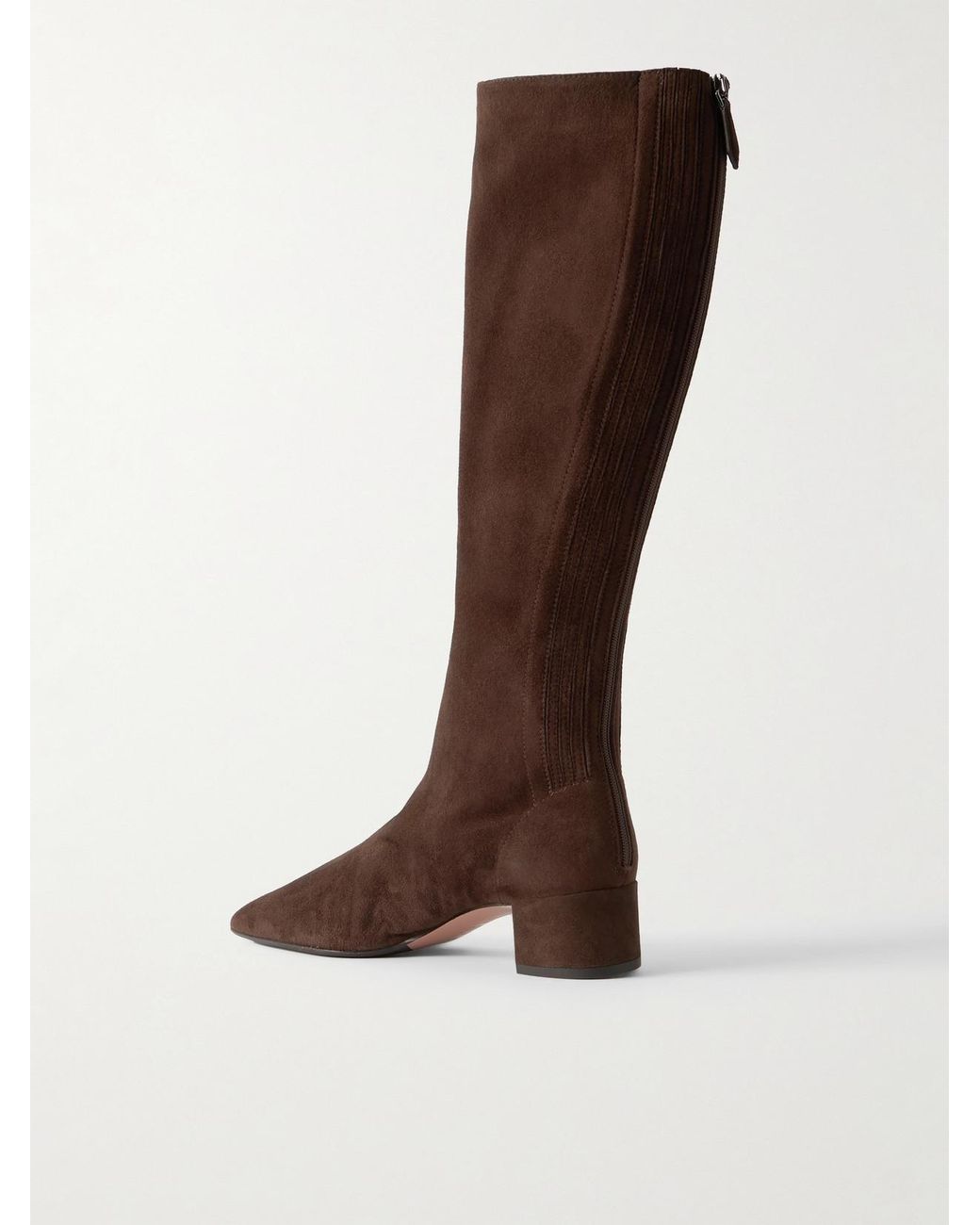Aquazzura Brown Saint Honoré 35 Suede Knee Boots