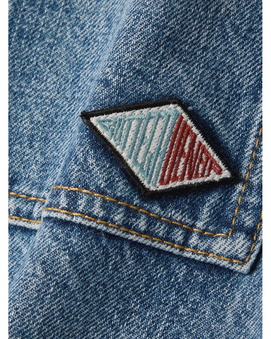 Bottega Veneta Blue Appliquéd Suede-Trimmed Denim Jacket