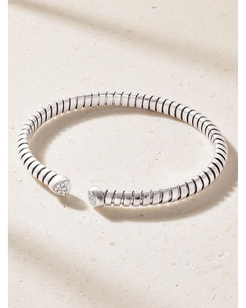 Marina B Natural Trisolina 18-Karat Diamonds Bangle