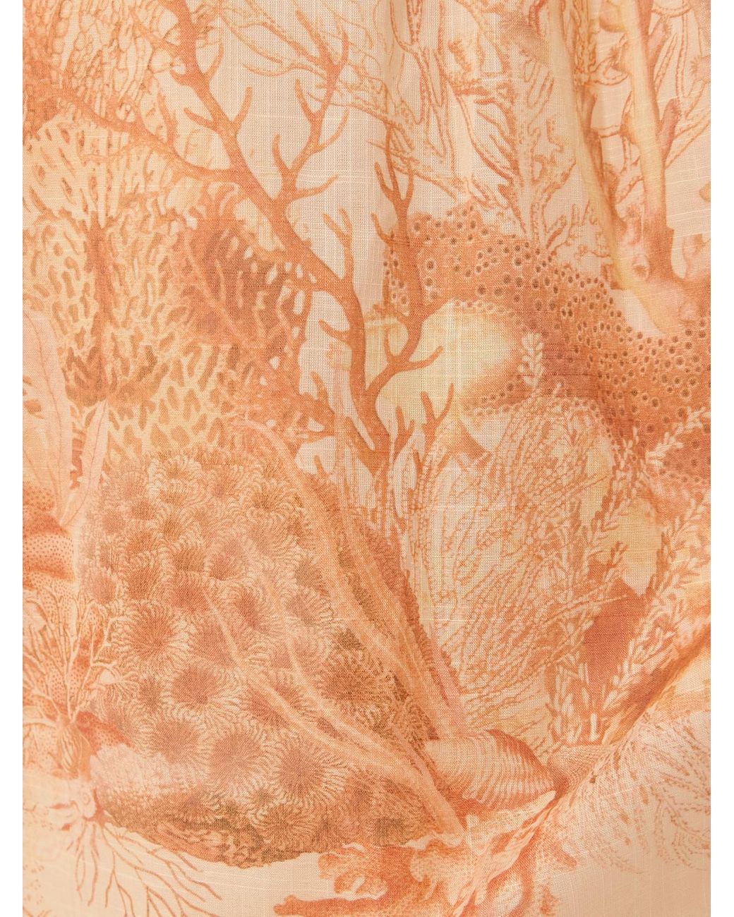 Zimmermann Natural Wanderlust Gathered Printed Cotton-Voile Midi Dress