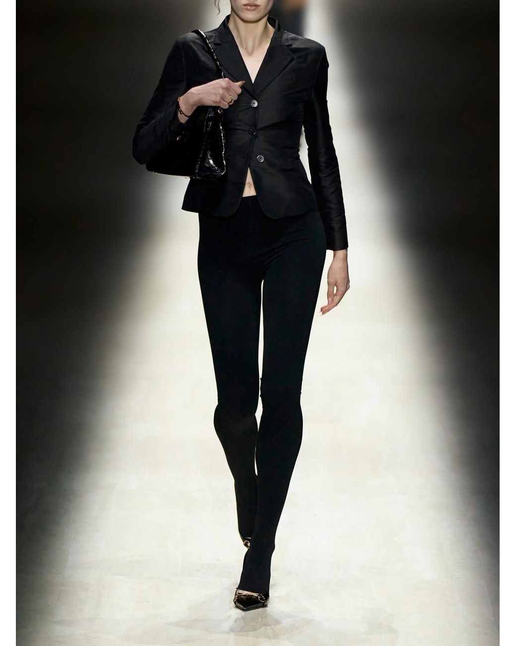 Gucci Black Silk-Faille Blazer