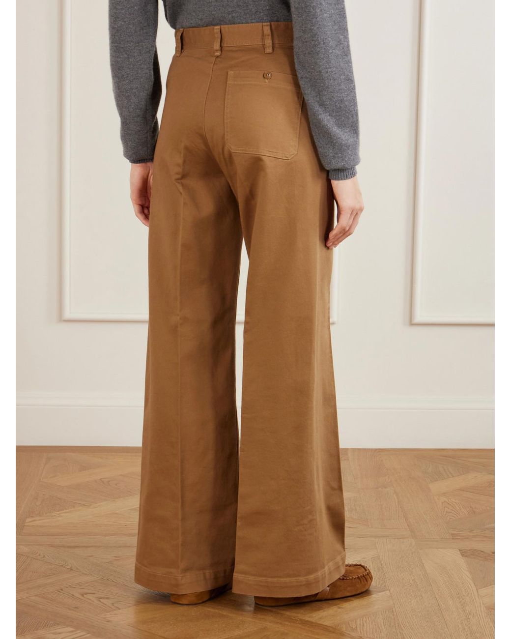Polo Ralph Lauren Natural Stretch Cotton-Twill Flared Pants