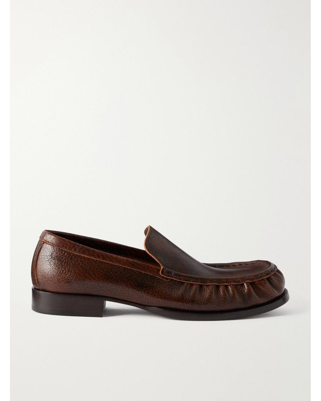 Dries Van Noten Brown Leather Loafers