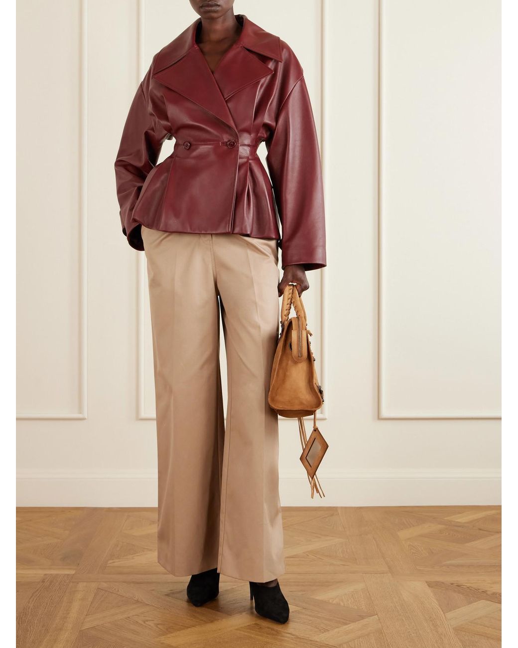 Balenciaga Brown Le City Medium Suede Shoulder Bag