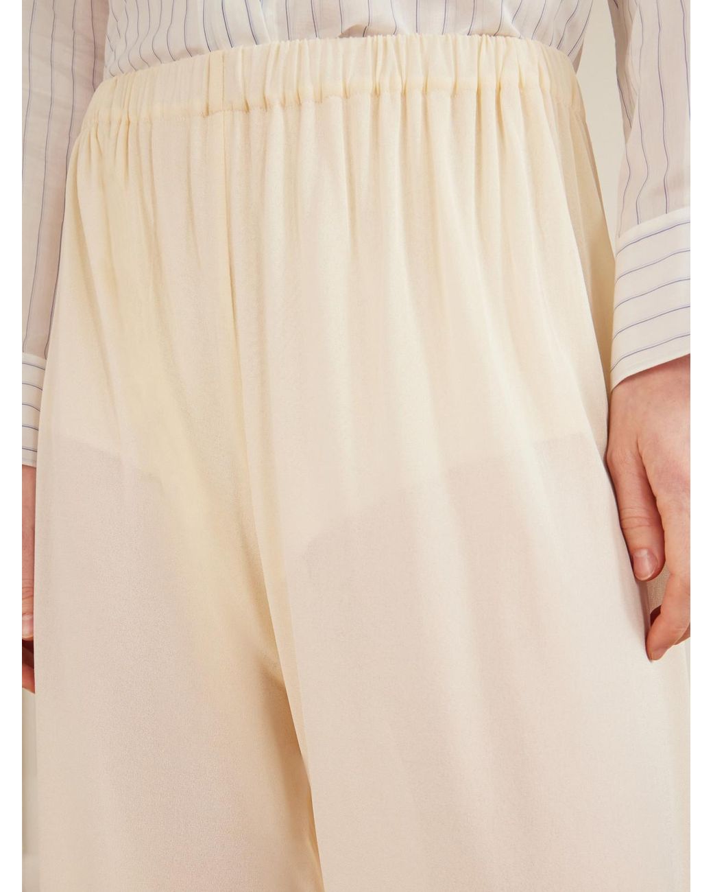 Aflalo Natural Lolana Satin-Jersey Balloon Pants