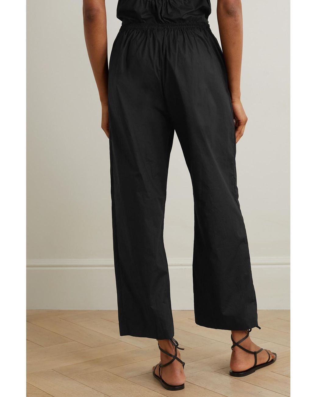 Deiji Studios Black Ease Organic Cotton-Poplin Pants