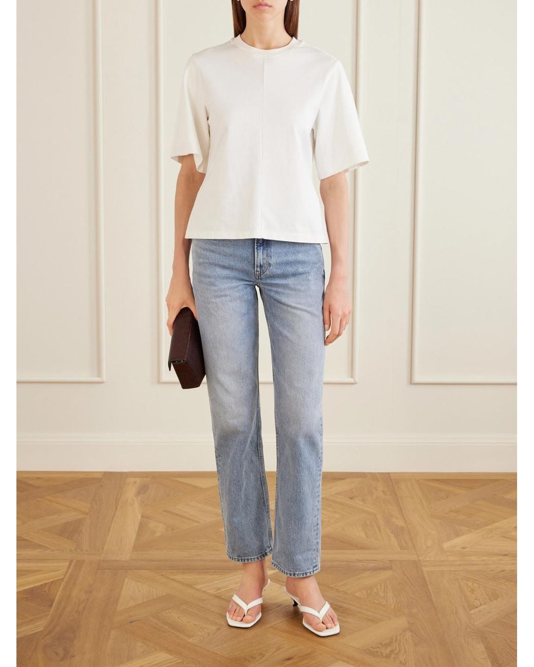 Totême Blue Low-Rise Straight-Leg Jeans