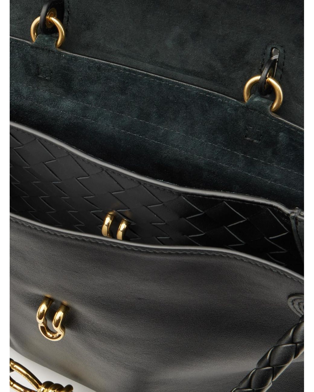 Bottega Veneta Black Ciao Ciao Medium Intrecciato Leather Tote