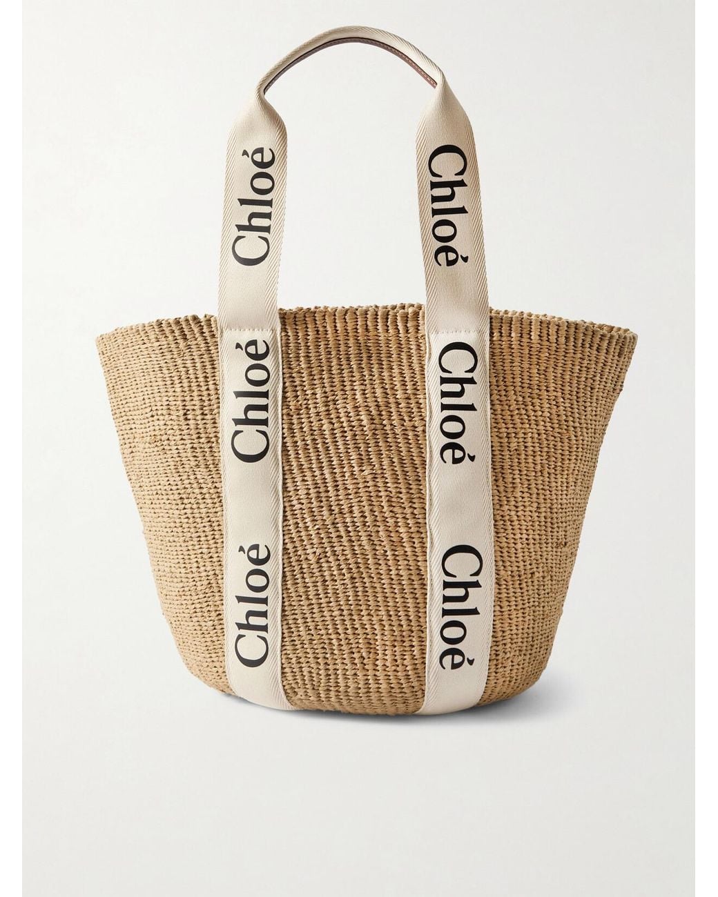 Chloé Natural Chloe X Mifuko Woody Large Raffia Tote