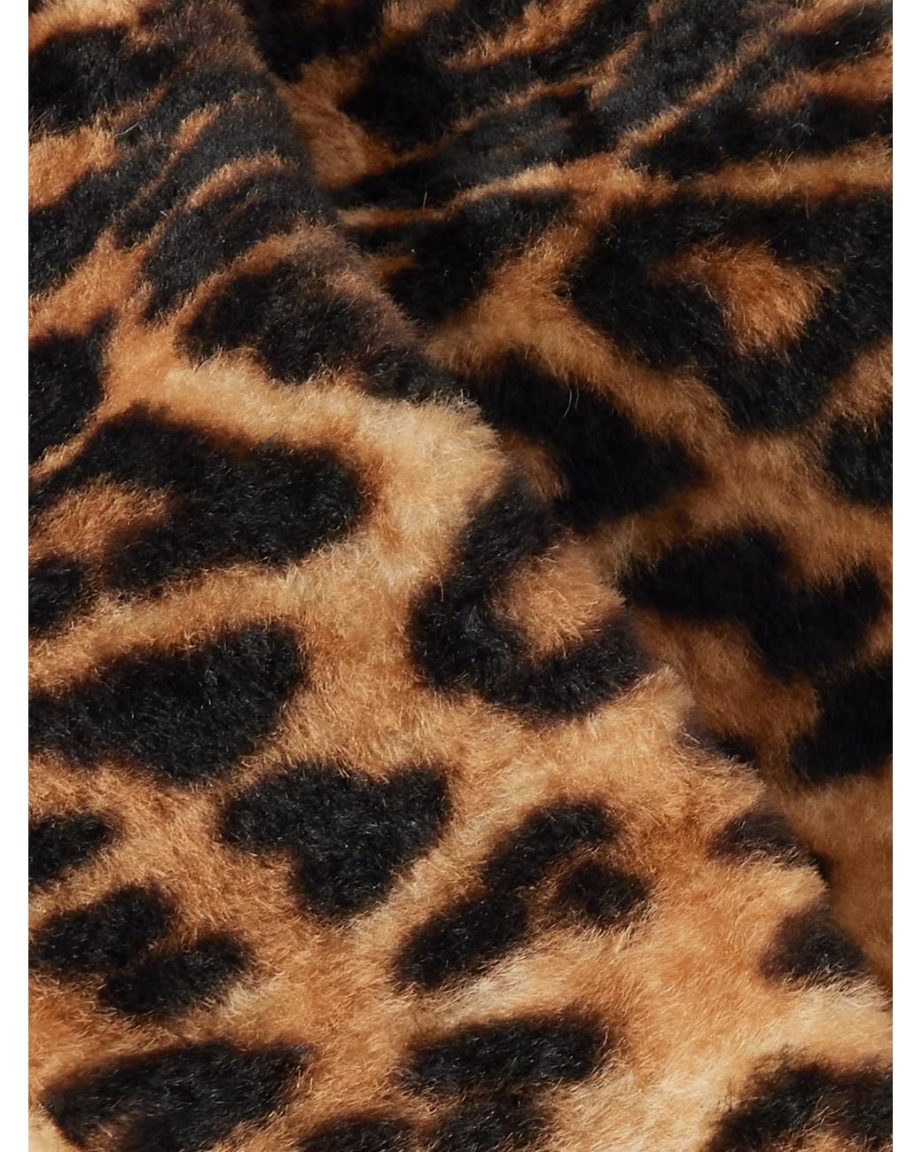 Nour Hammour Multicolor Sash Leopard-Print Shearling Belt