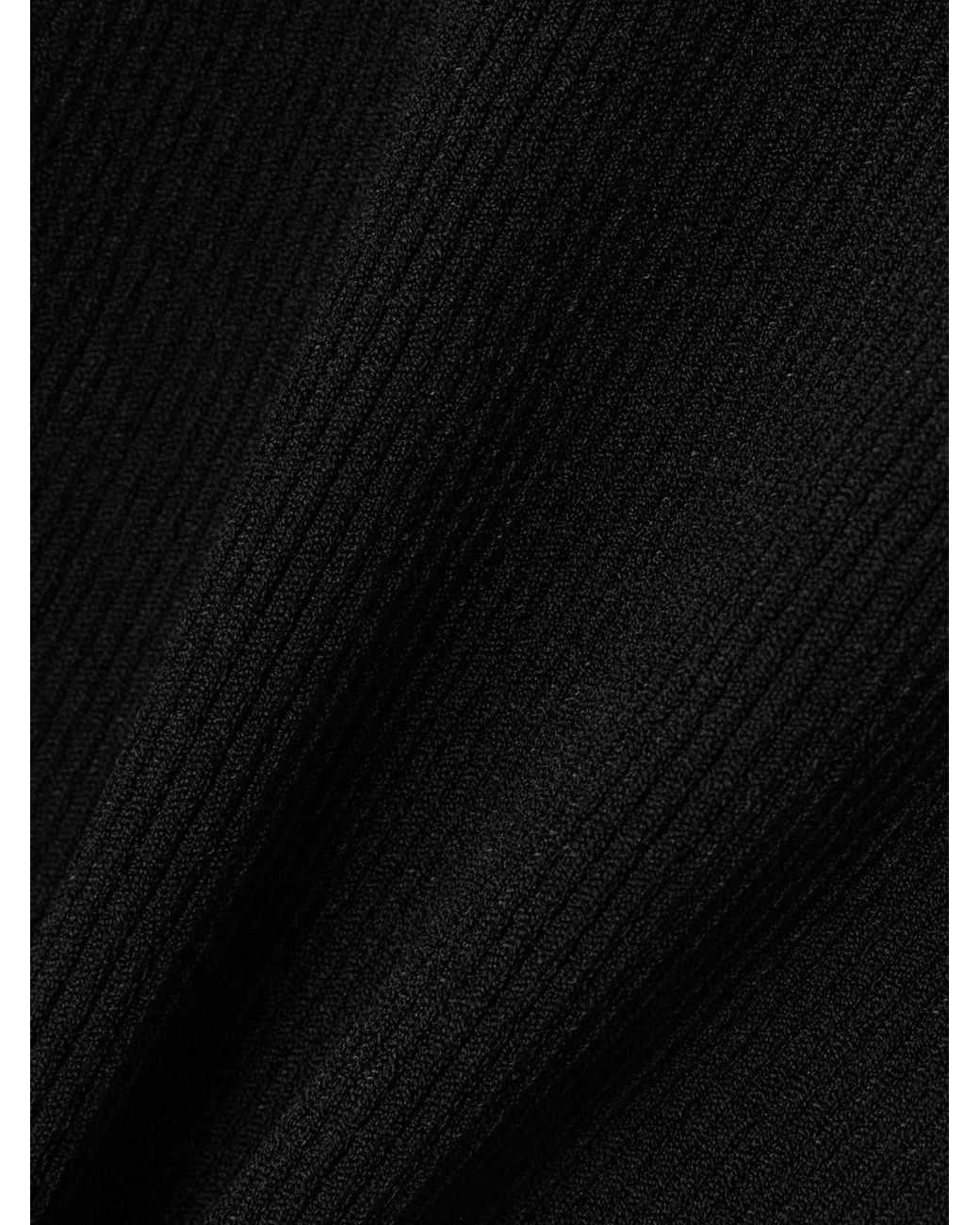 Alaïa Black Ribbed-Knit Turtleneck Bodysuit