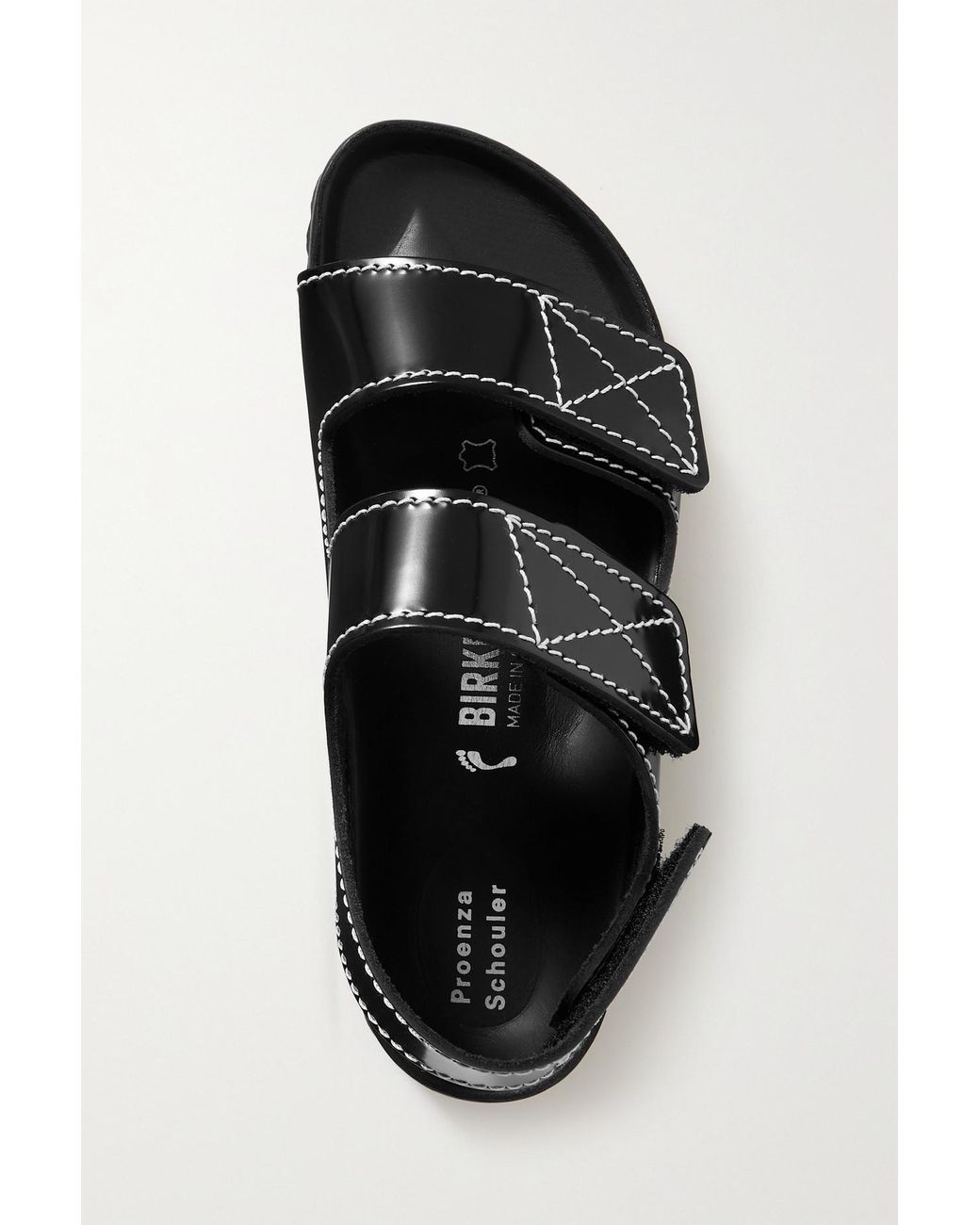 Proenza Schouler + Birkenstock Milano Patent-leather Sandals in Black | Lyst