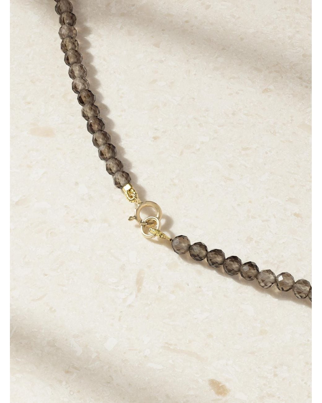 JIA JIA Natural Arizona 14-Karat Smoky Quartz And Citrine Necklace