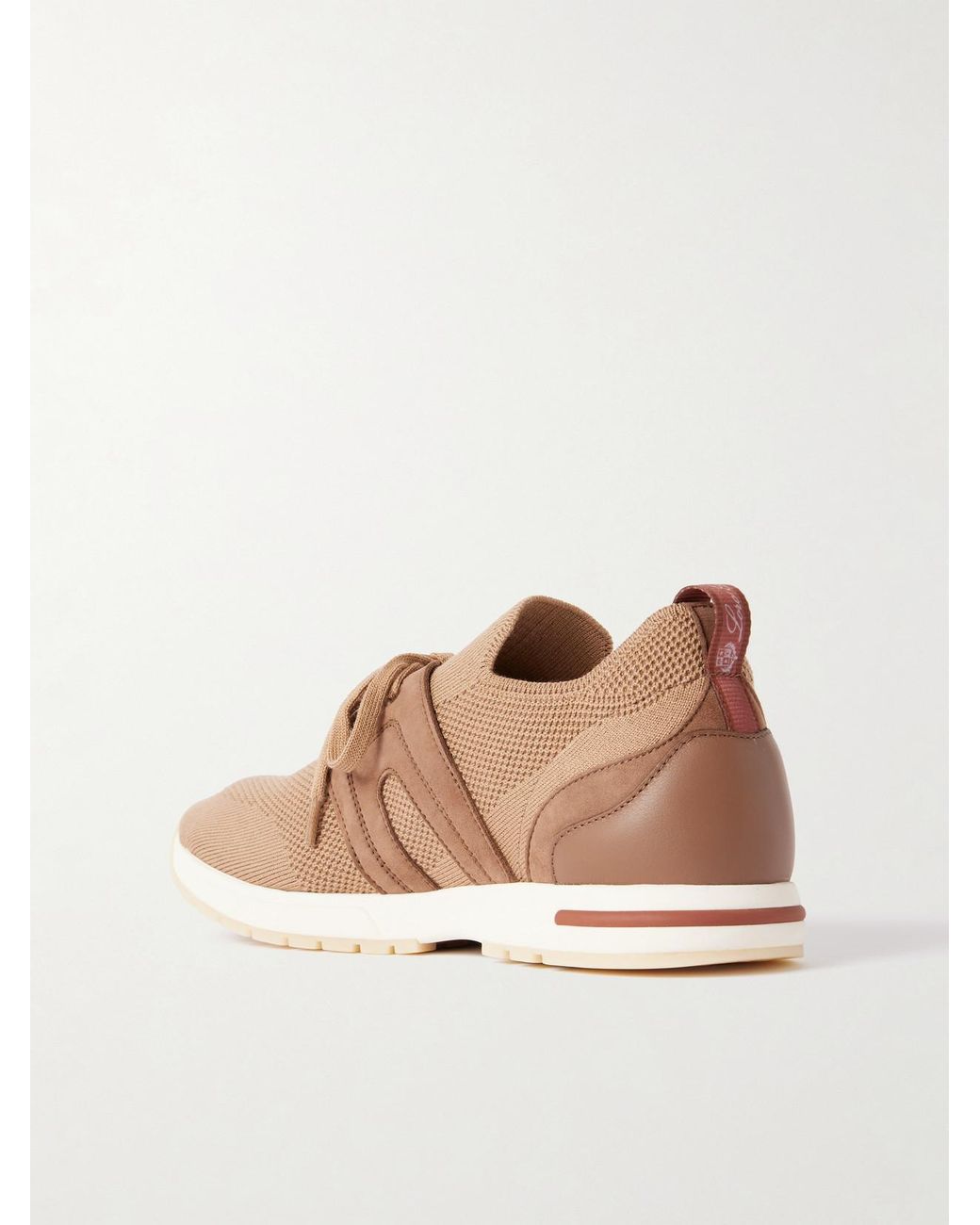 Loro Piana Natural 360 Lp Flexy Walk Suede And Leather-Trimmed Wool Sneakers
