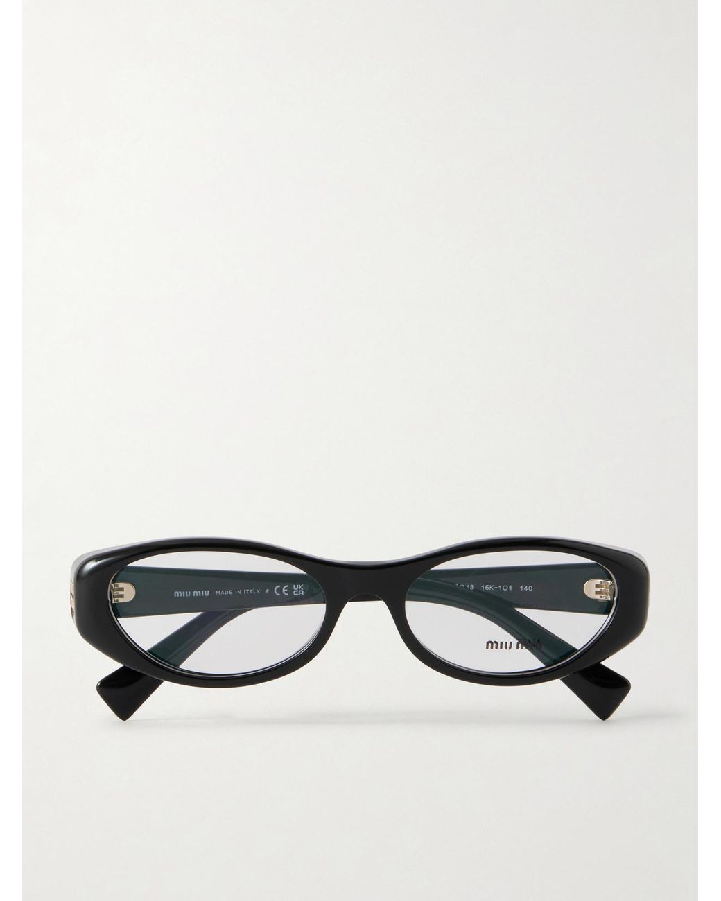 Miu Miu Black Cat-Eye Frame Acetate Optical Glasses