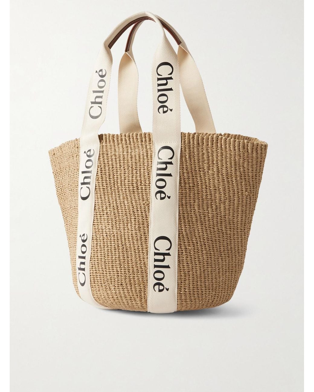 Chloé Natural Chloe X Mifuko Woody Large Raffia Tote