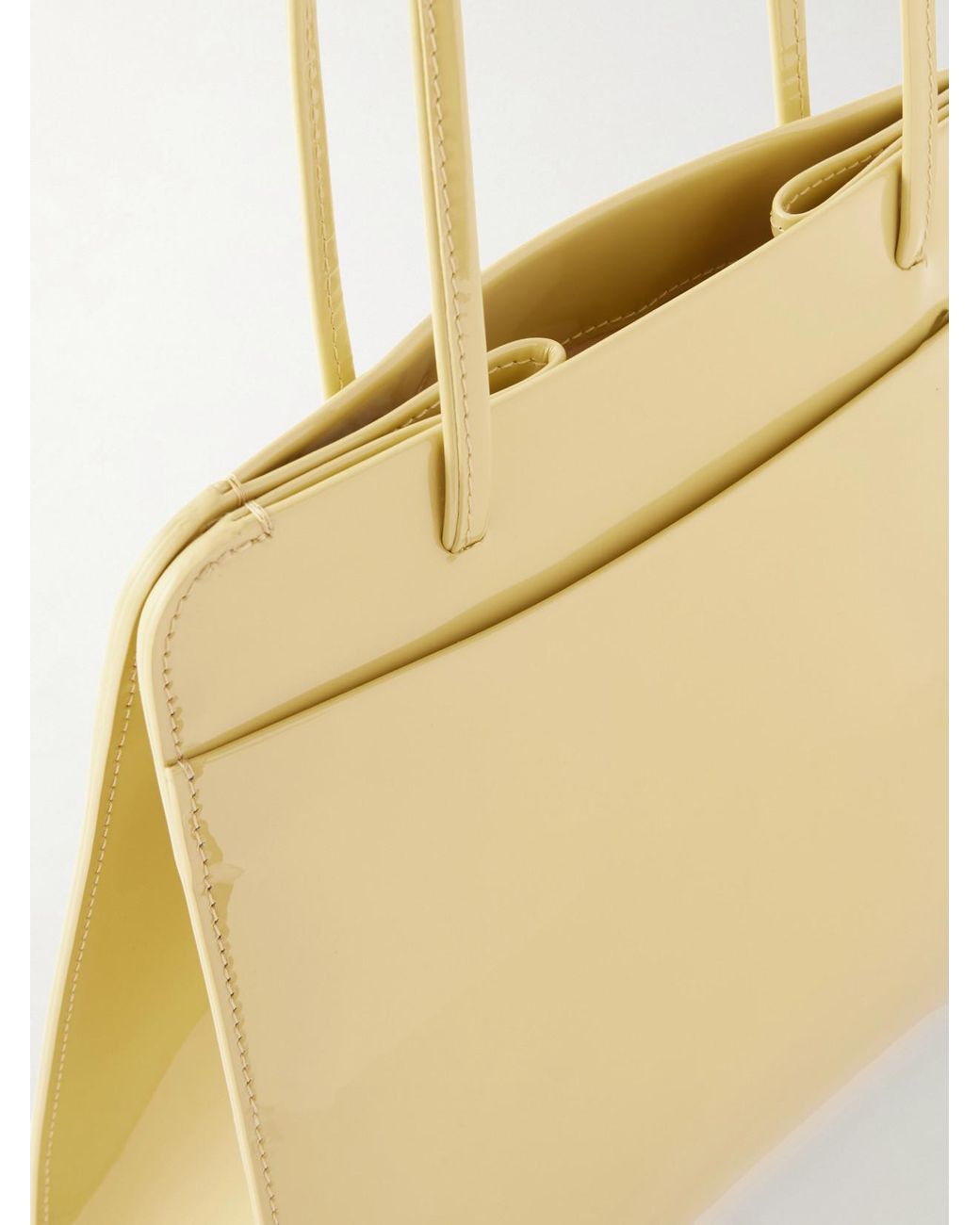 Faune Yellow Lisse Patent-Leather Shoulder Bag