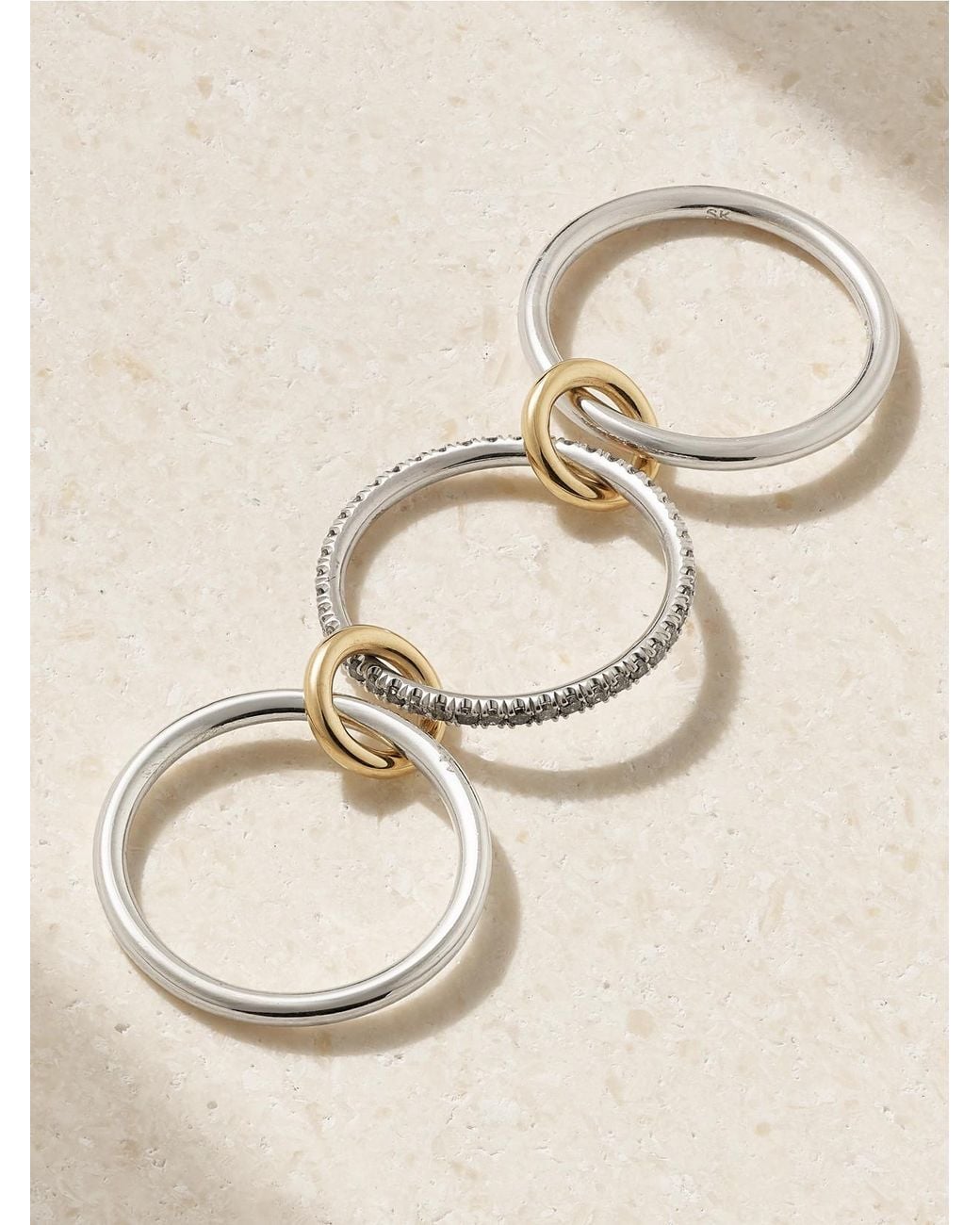Spinelli Kilcollin Natural Sonny Sterling And 18-Karat Diamond Ring
