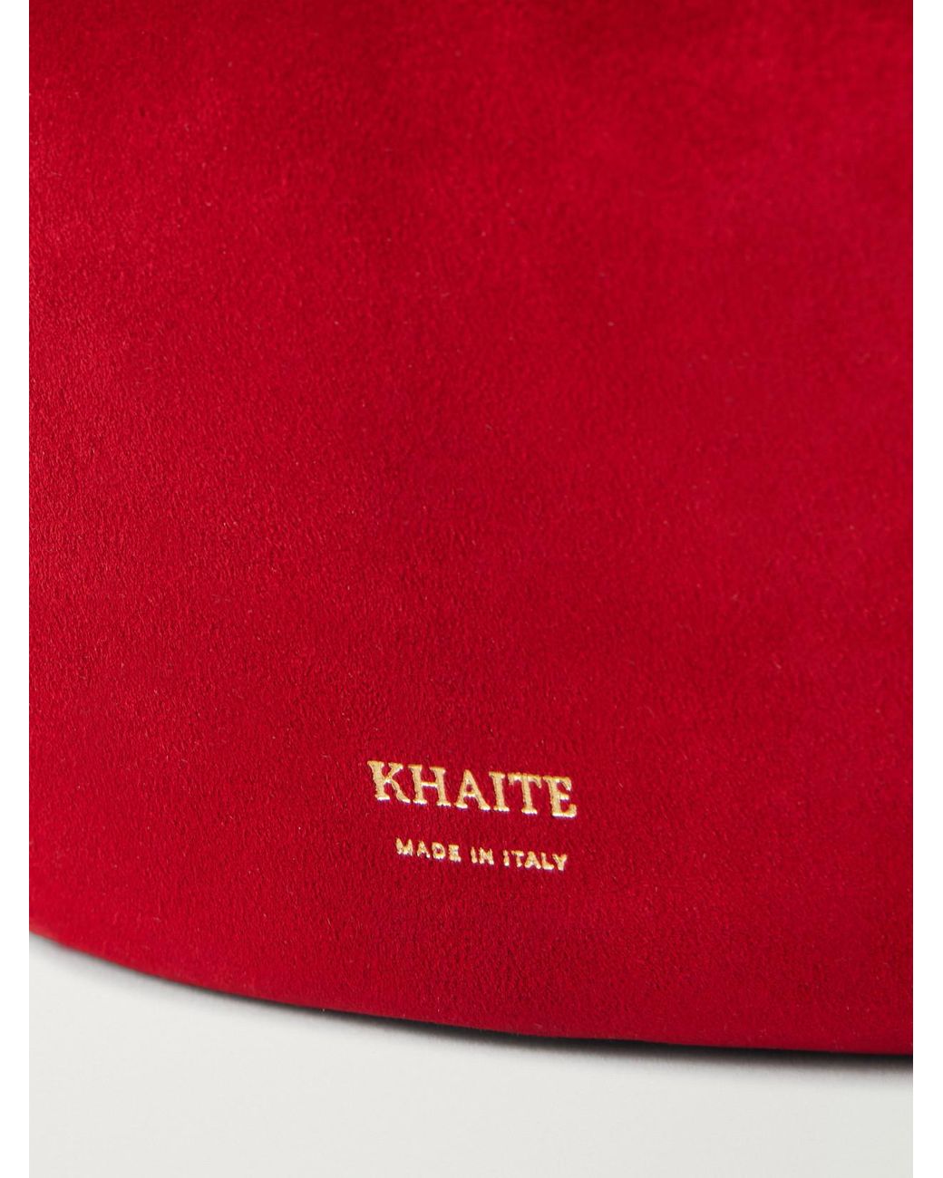 Khaite Red Olivia Mini Suede Top-Handle Bag