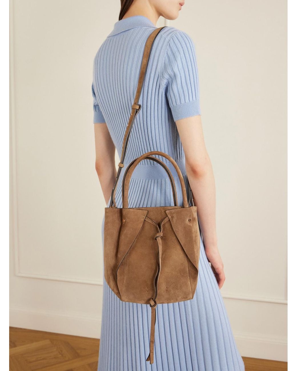 Gabriela Hearst Natural Marija Small Suede Tote