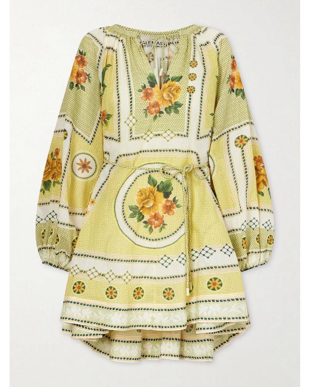 ALÉMAIS Metallic Dixie Cotton Mini Dress