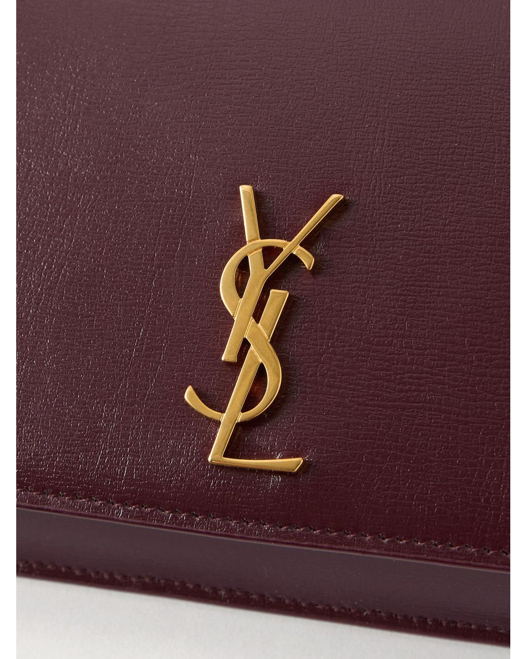 Saint Laurent Purple Cassandre Leather Phone Case