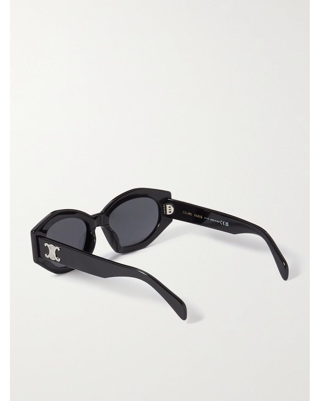 Céline Black Triomphe Cat-Eye Acetate Sunglasses