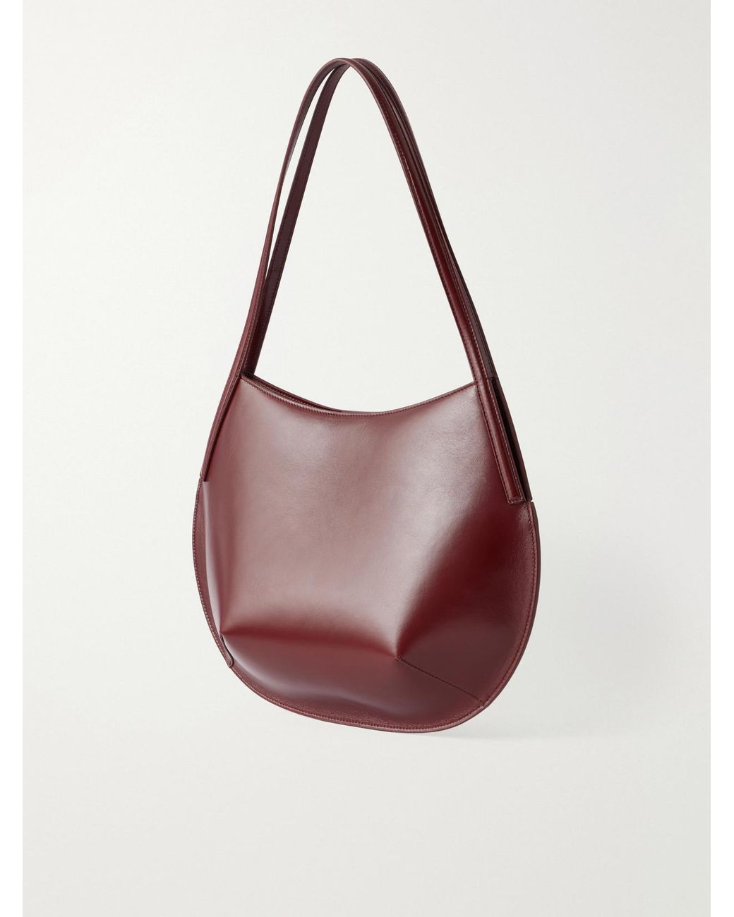 Jil Sander Red Kante Leather Shoulder Bag