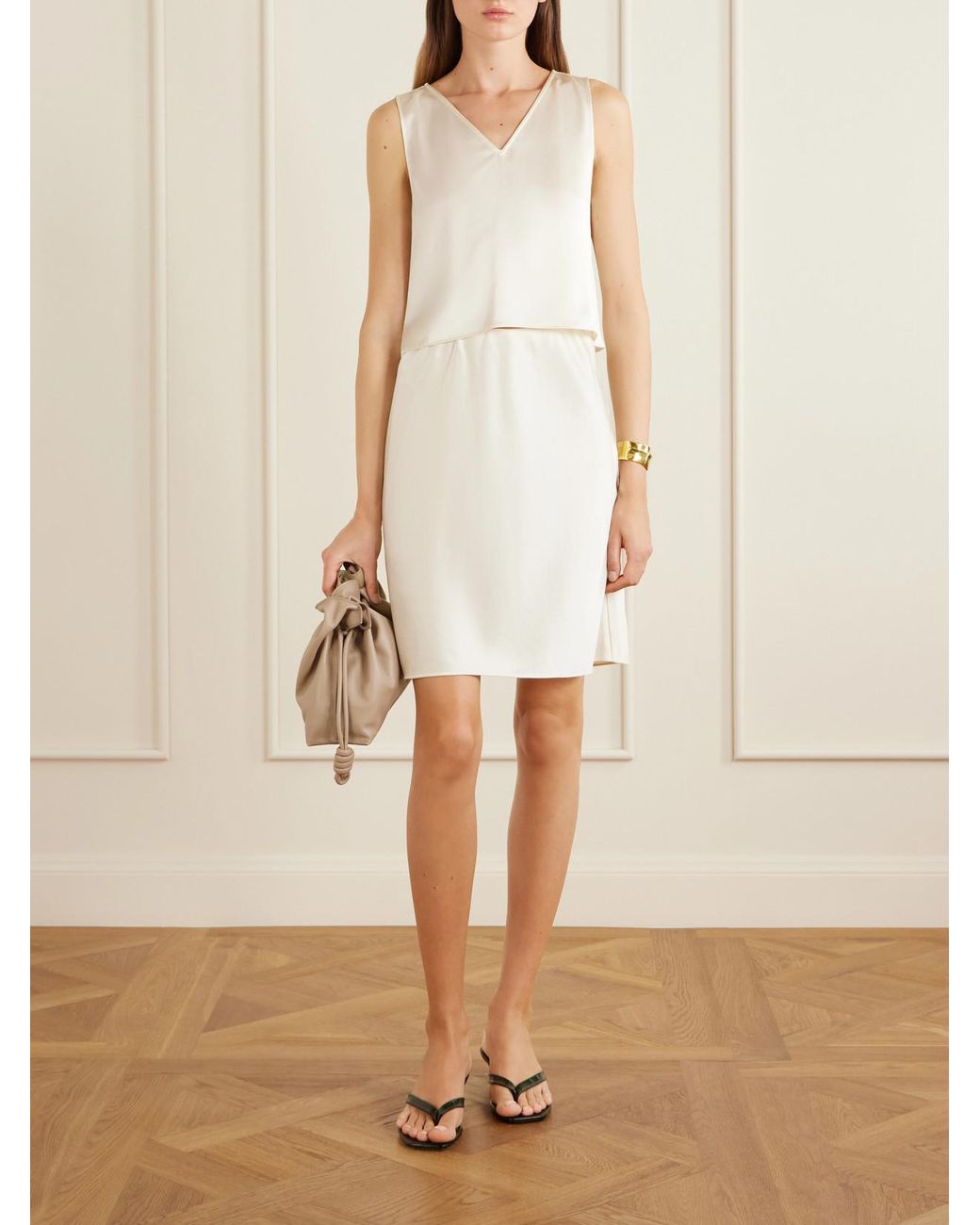 Leset Natural Barb Satin Tank Top