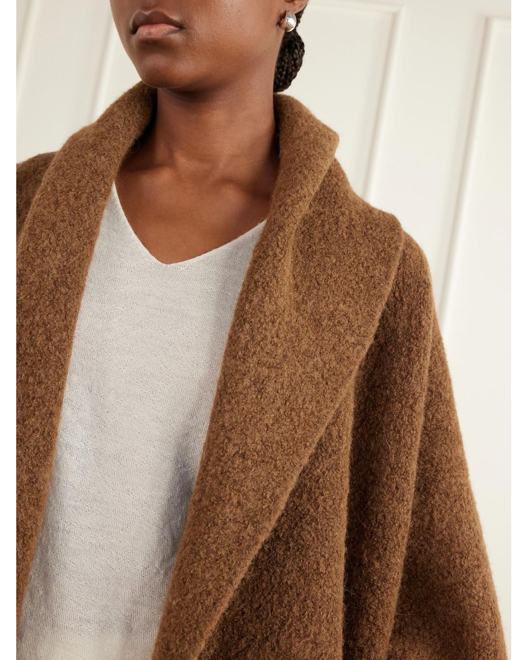 Lauren Manoogian Brown Alpaca And Wool-Blend Coat