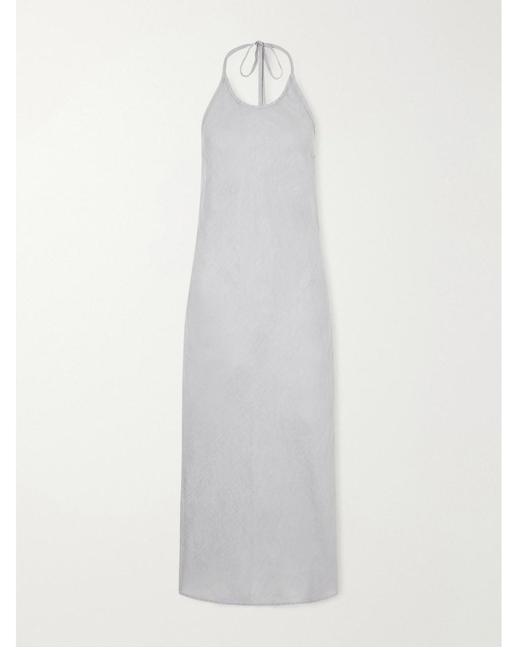 James Perse White Linen Midi Dress