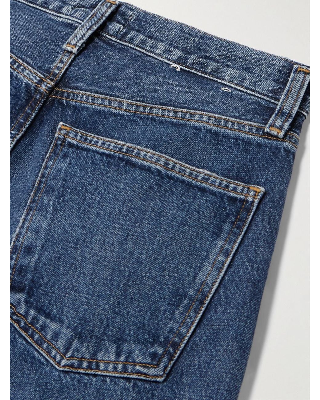 Agolde Blue Arc Long High-Rise Wide-Leg Jeans