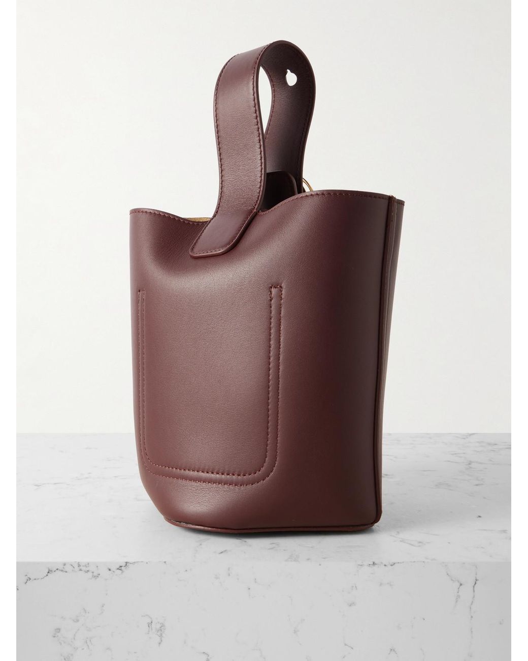 Loewe Purple Pebble Mini Leather Tote