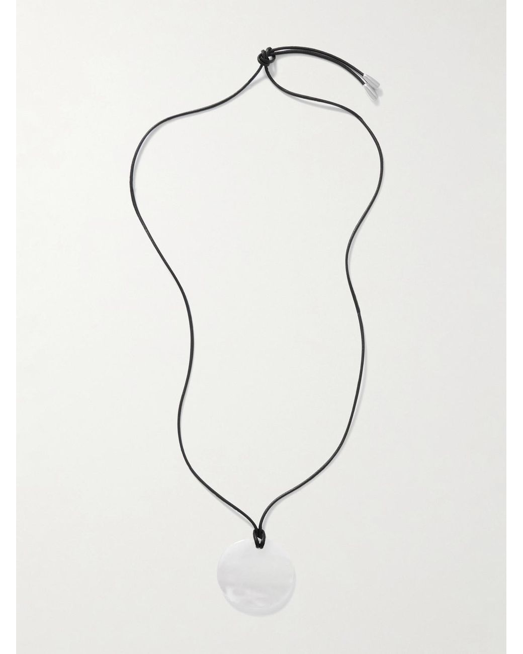 Sophie Buhai Blue Medium Full Moon Cord, Quartz And Necklace