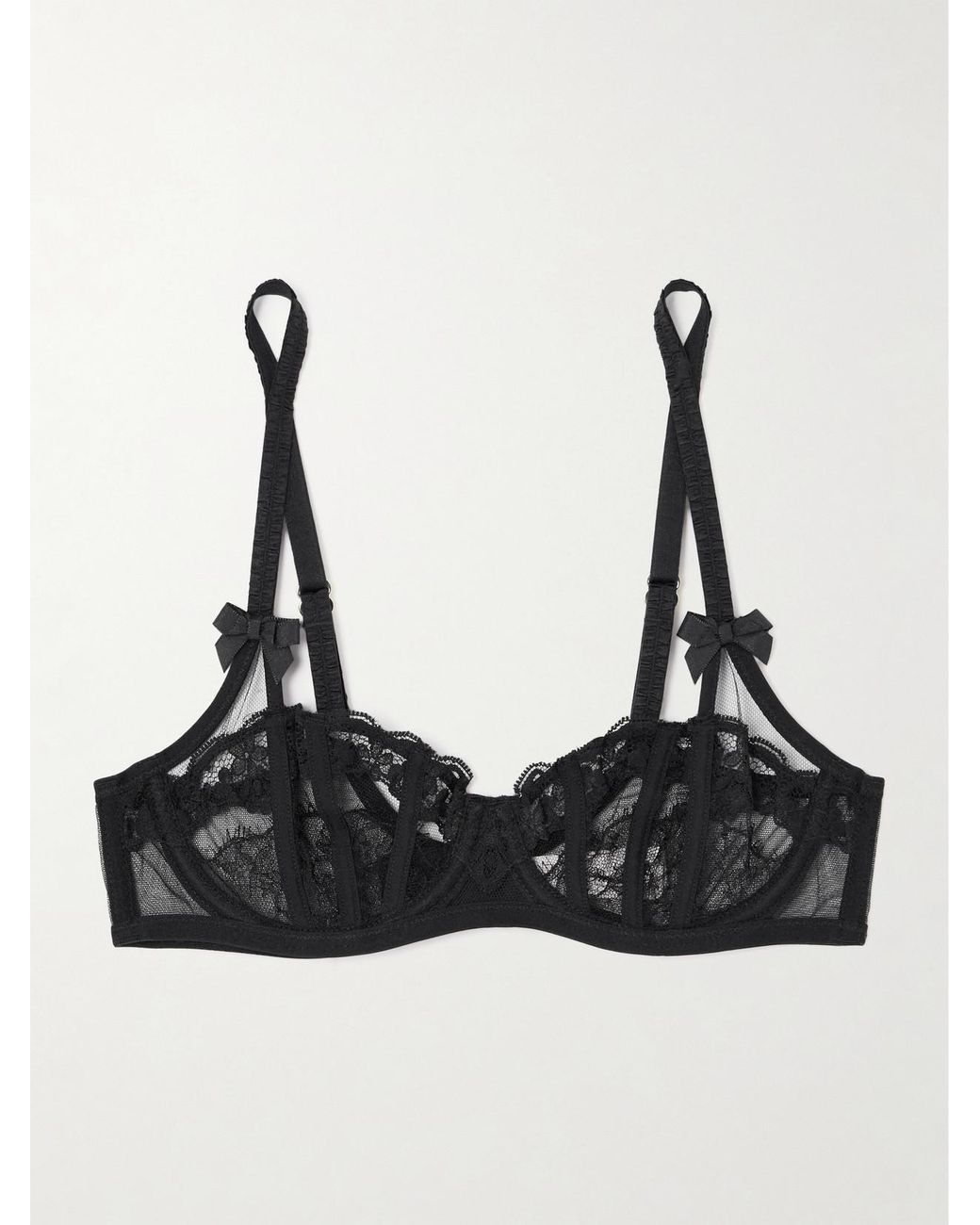 Lacy Balconette Underwired Bra in Black | By Agent Provocateur